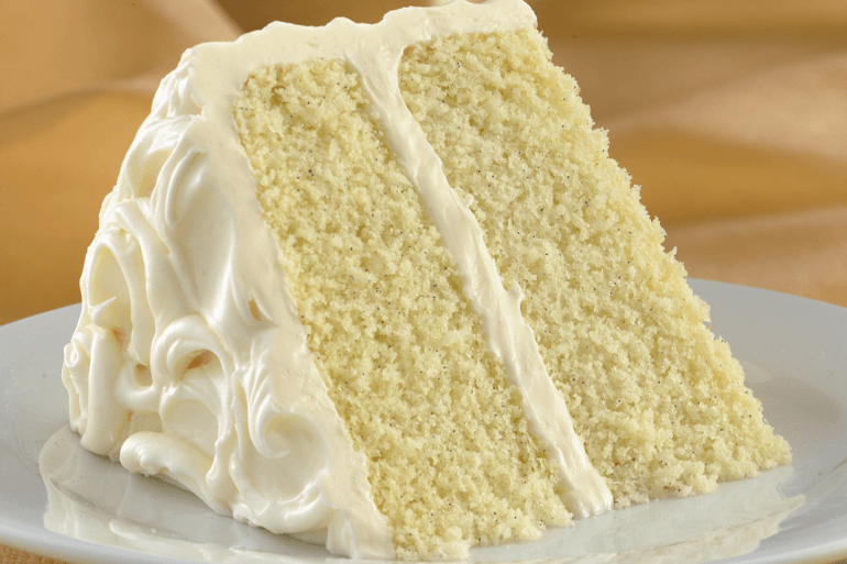 Super moist Vanilla cake piece