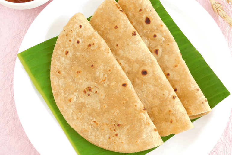 Microwavable Roti in banana leaf