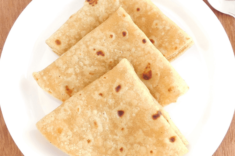 3 Tawa Chapati on plate