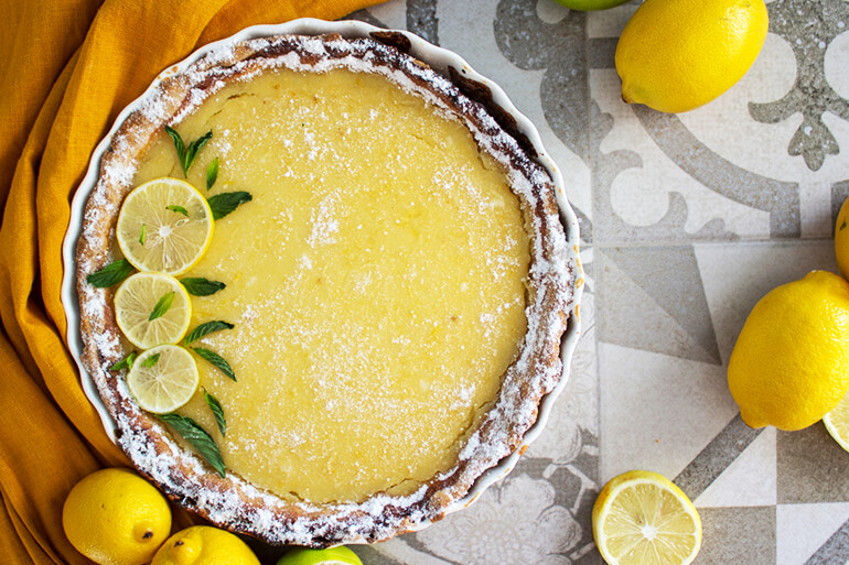 Lemon Cake With Saffron Syrup