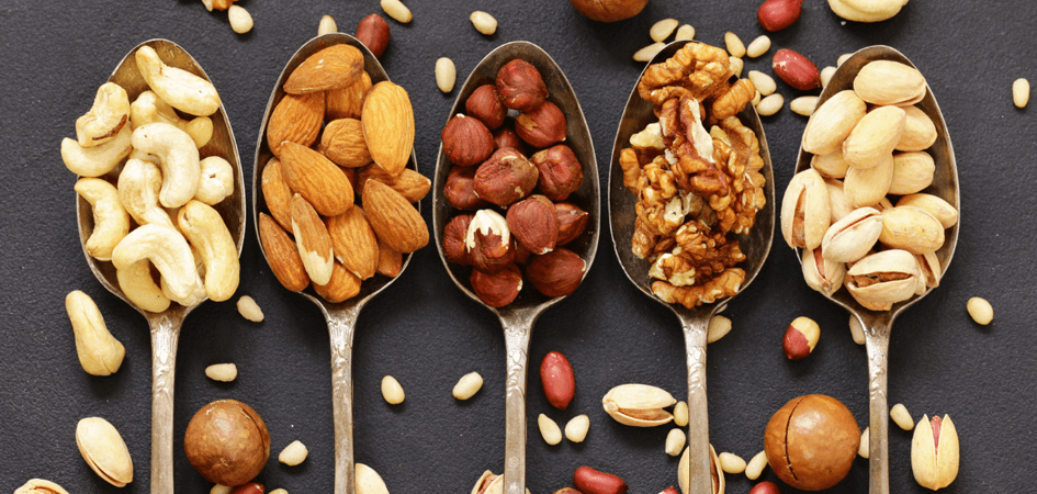 spoon with mixed dry fruits