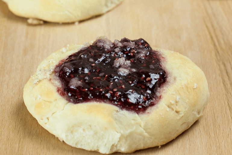 Kolach with Cheese and Plum Jam Filling