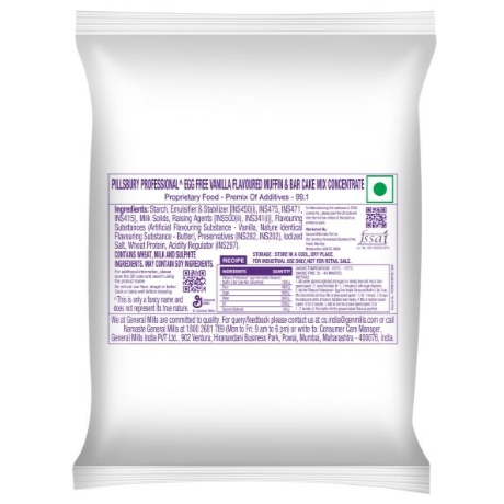 Packshot of Pillsbury™ Professional Egg Free Vanilla Flavoured Muffin & Bar Cake Mix Concentrate