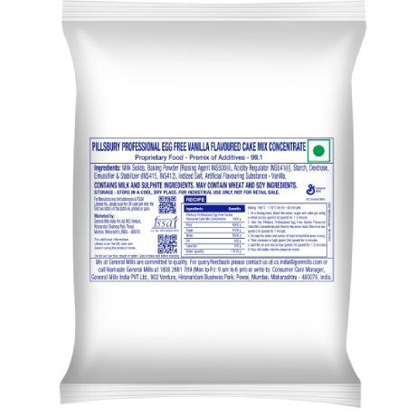 Packshot of Pillsbury™ Professional Egg Free Cake Mix Concentrate Vanilla Flavoured