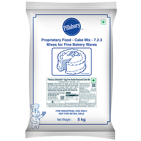 Packshot of Pillsbury™ Celebration Egg Free Vanilla Flavoured Cake Mix