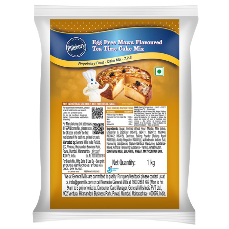 Packshot of Pillsbury™ Egg Free Mawa Flavoured Tea Time Cake Mix