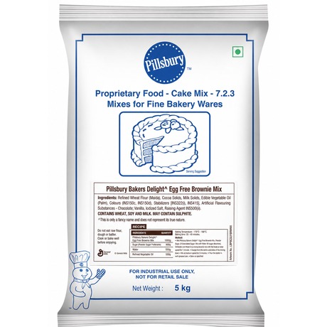 Pillsbury Bakers Delight Egg Free Brownie Mix pack